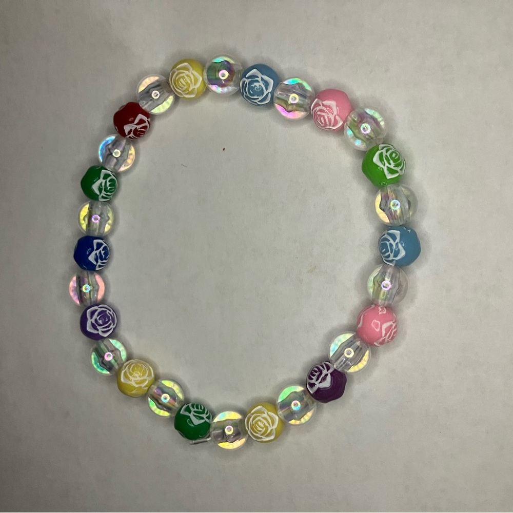 Colorful Floral Beaded Bracelet